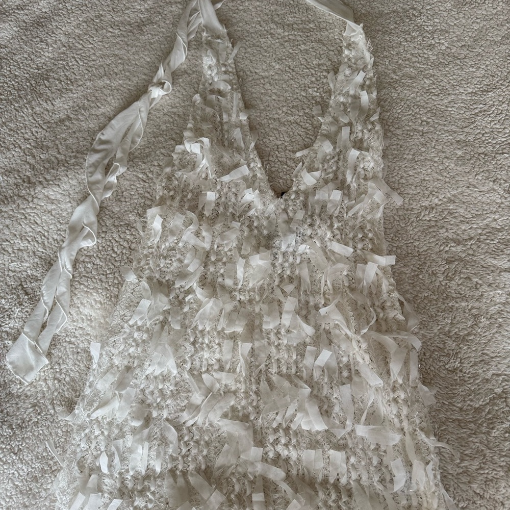 AKIRA White Textured Dress